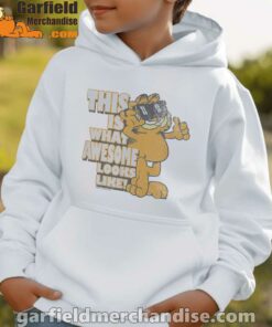 garfield awesome i’ve redefined the word white hoodie for boy kids