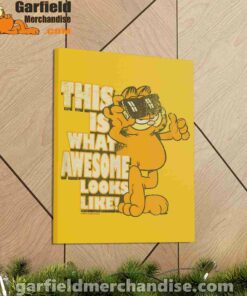 garfield awesome i’ve redefined the word yellow canvas