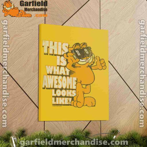 garfield awesome i’ve redefined the word yellow canvas