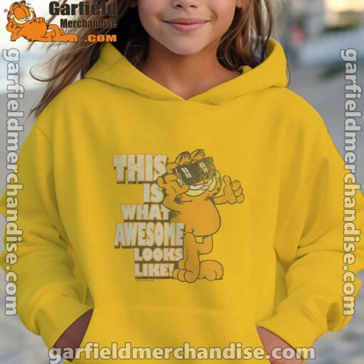 garfield awesome i’ve redefined the word yellow hoodie for kid girl