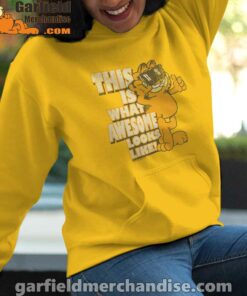 garfield awesome i’ve redefined the word yellow hoodie for women