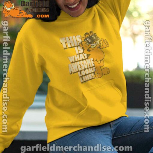 garfield awesome i’ve redefined the word yellow hoodie for women