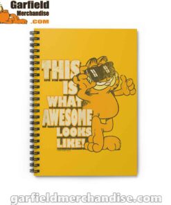 garfield awesome i’ve redefined the word yellow notebook