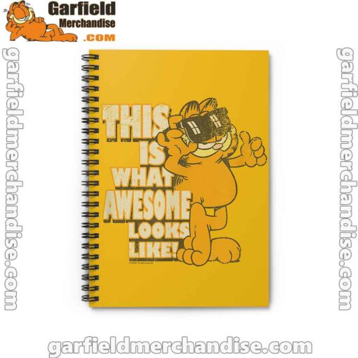 garfield awesome i’ve redefined the word yellow notebook