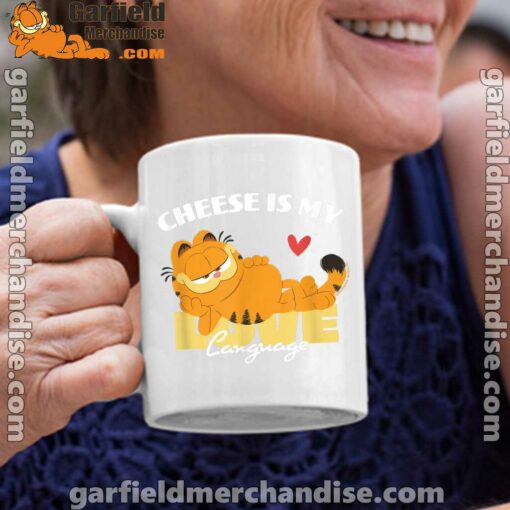 garfield cheese is my love lasagna white coffee mug