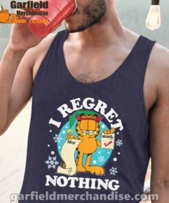 garfield christmas naughty list regret nothing navy tank tops with men