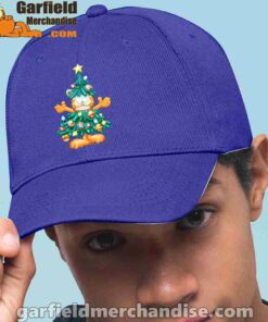 garfield christmas tree blue hat