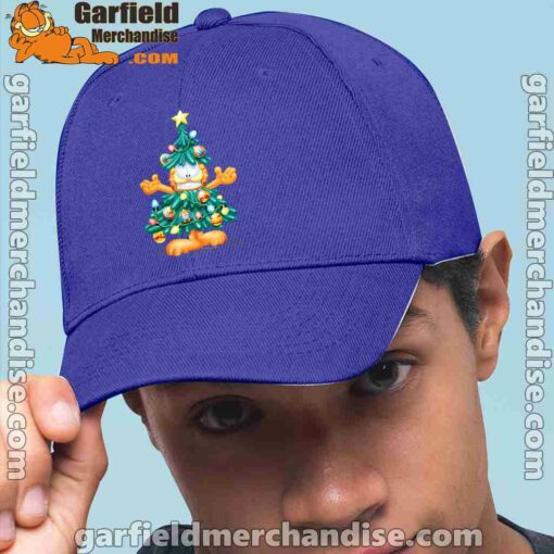 garfield christmas tree blue hat