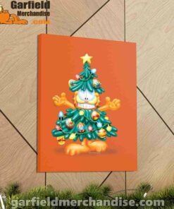 garfield christmas tree orange canvas