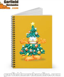 garfield christmas tree yellow notebook