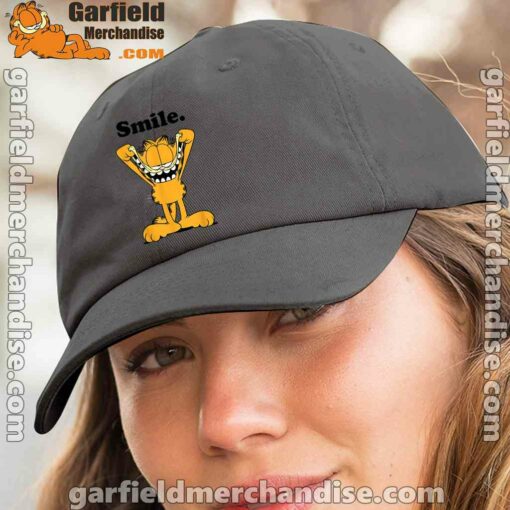 garfield classic smile here to be awesome women black hat