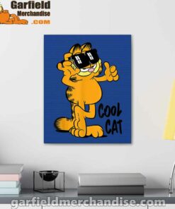 garfield cool cat down in style blue canvas