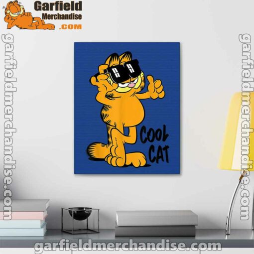 garfield cool cat down in style blue canvas