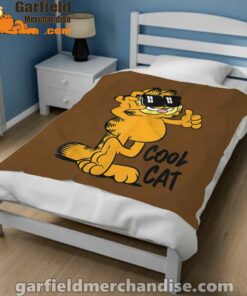 garfield cool cat down in style brown blanket