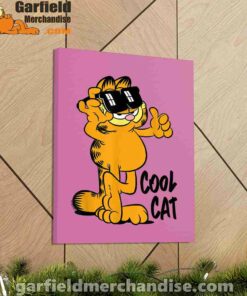 garfield cool cat down in style pink canvas