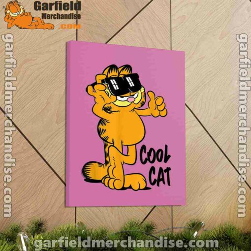 garfield cool cat down in style pink canvas