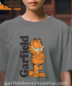 garfield cooper activated every monday to survive kids girl gray tee