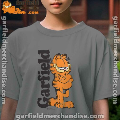 garfield cooper activated every monday to survive kids girl gray tee