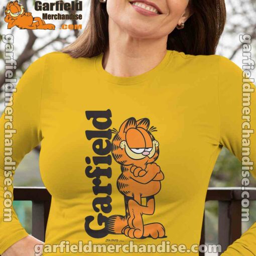 garfield cooper activated every monday to survive long sleeve yellow women