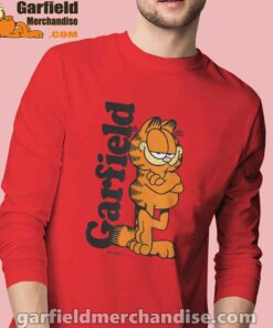 garfield cooper activated every monday to survive men with red long sleeve