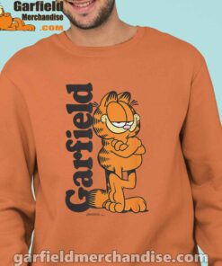 garfield cooper activated every monday to survive orange sweatshirt man