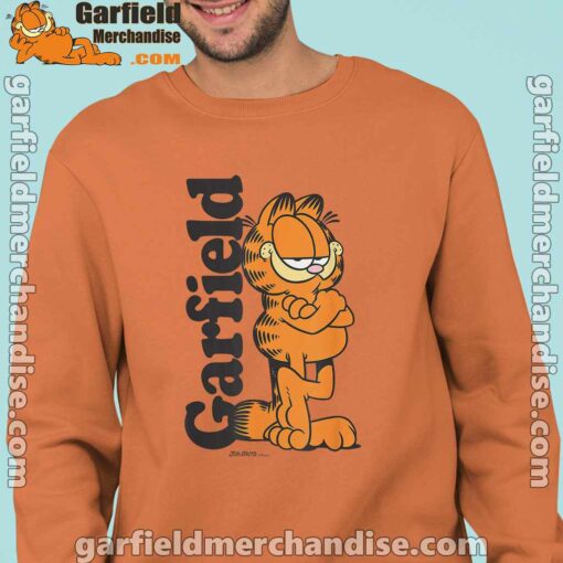 garfield cooper activated every monday to survive orange sweatshirt man