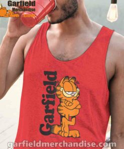 garfield cooper activated every monday to survive red tank tops for men