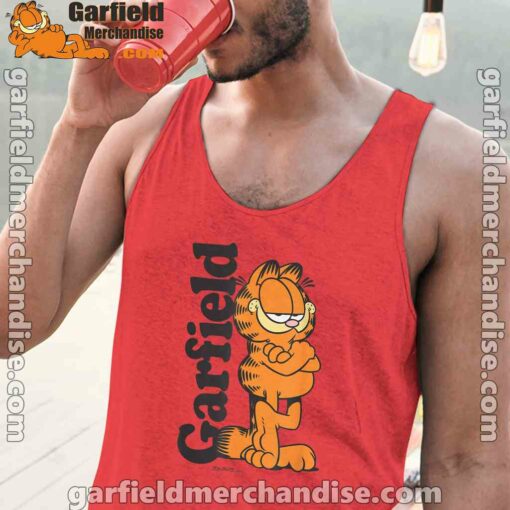 garfield cooper activated every monday to survive red tank tops for men