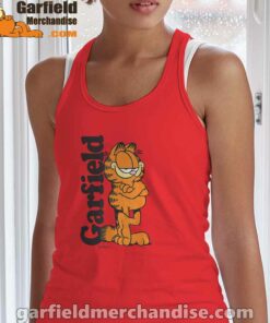 garfield cooper activated every monday to survive tank top red with women