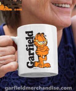 garfield cooper activated every monday to survive white coffee mug