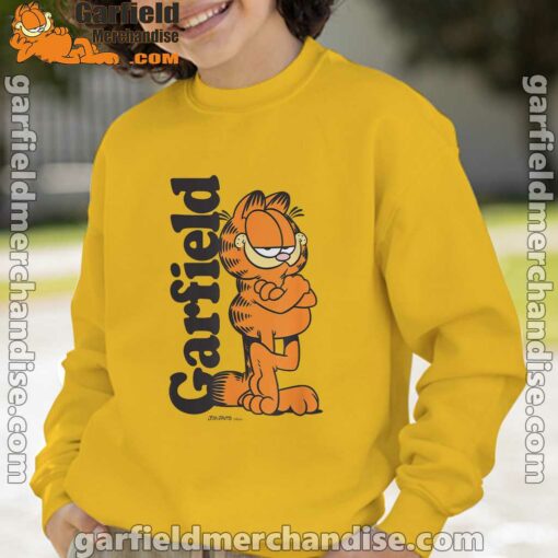 garfield cooper activated every monday to survive yellow sweatshirt youth boy