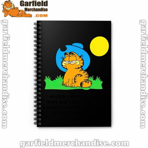 garfield cowboy heaven when die black notebook