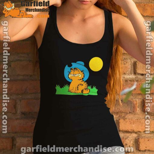 garfield cowboy heaven when die female tank top black women