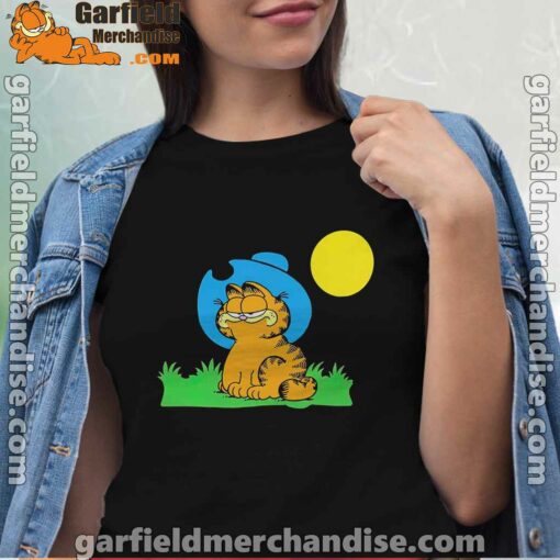 garfield cowboy heaven when die women black shirt