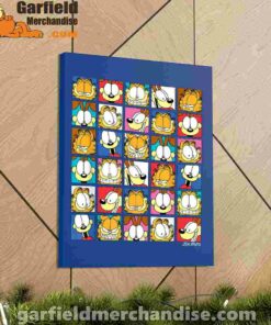 garfield expressions collage blue canvas