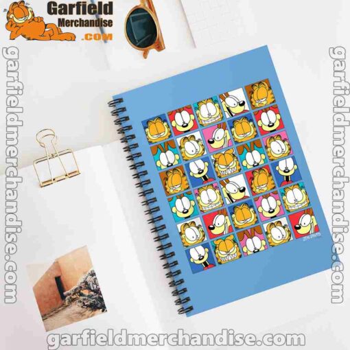 garfield expressions collage blue notebook