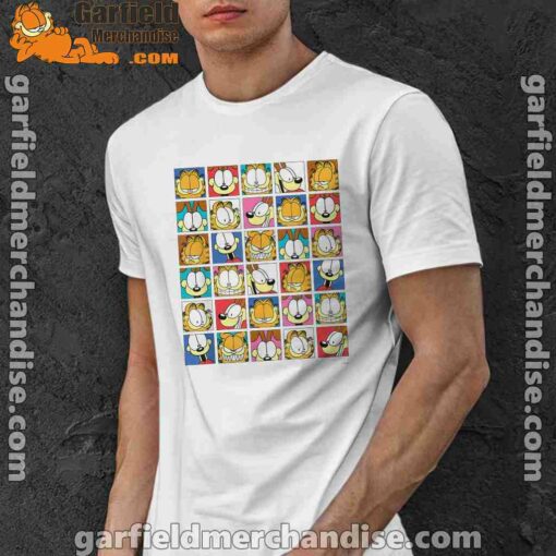 garfield expressions collage white men shirt