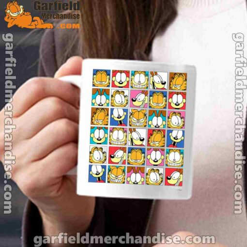 garfield expressions collage white mug