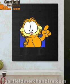 garfield fathers day number one dad black canvas