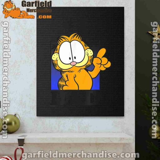 garfield fathers day number one dad black canvas