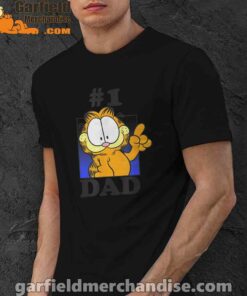 garfield fathers day number one dad black men shirt