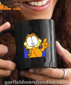 garfield fathers day number one dad black mug