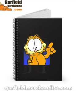 garfield fathers day number one dad black notebook