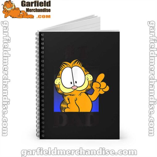 garfield fathers day number one dad black notebook