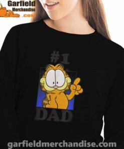 garfield fathers day number one dad black women sweatshirts