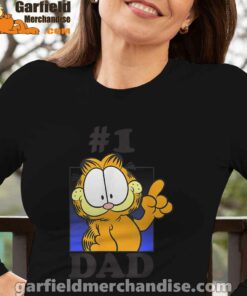 garfield fathers day number one dad long sleeve black for women