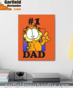 garfield fathers day number one dad orange canvas