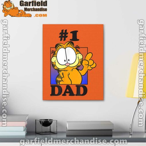 garfield fathers day number one dad orange canvas