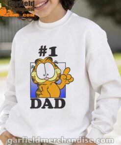 garfield fathers day number one dad white sweatshirt for kid boy