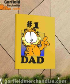 garfield fathers day number one dad yellow canvas